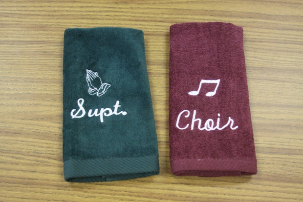 Hand Towel Choir or Supt. w/ Embroidery - Thomas Creative Apparel