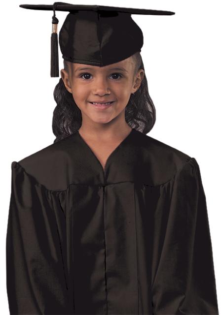 black graduation gown