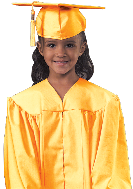 Kids' Yellow Matte Elementary School Graduation Robe | Fun Express