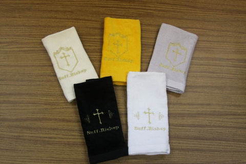 Hand Towel Suff. Bishop w/ Cross Design - Thomas Creative Apparel