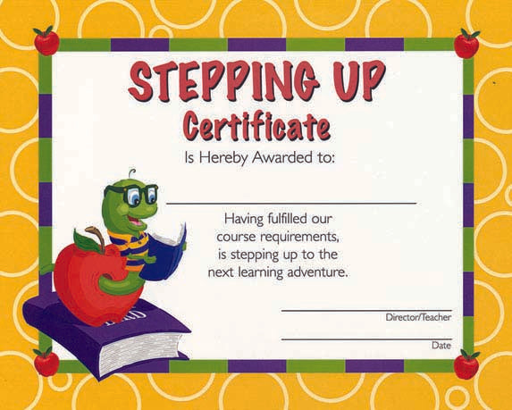 5926 Stepping Up Certificate - Thomas Creative Apparel