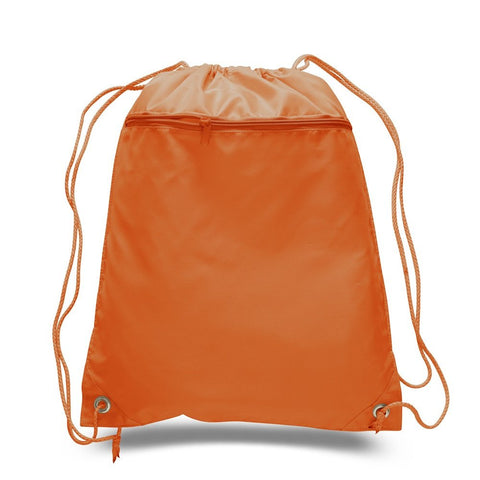 Orange Drawstring Bag - Thomas Creative Apparel
